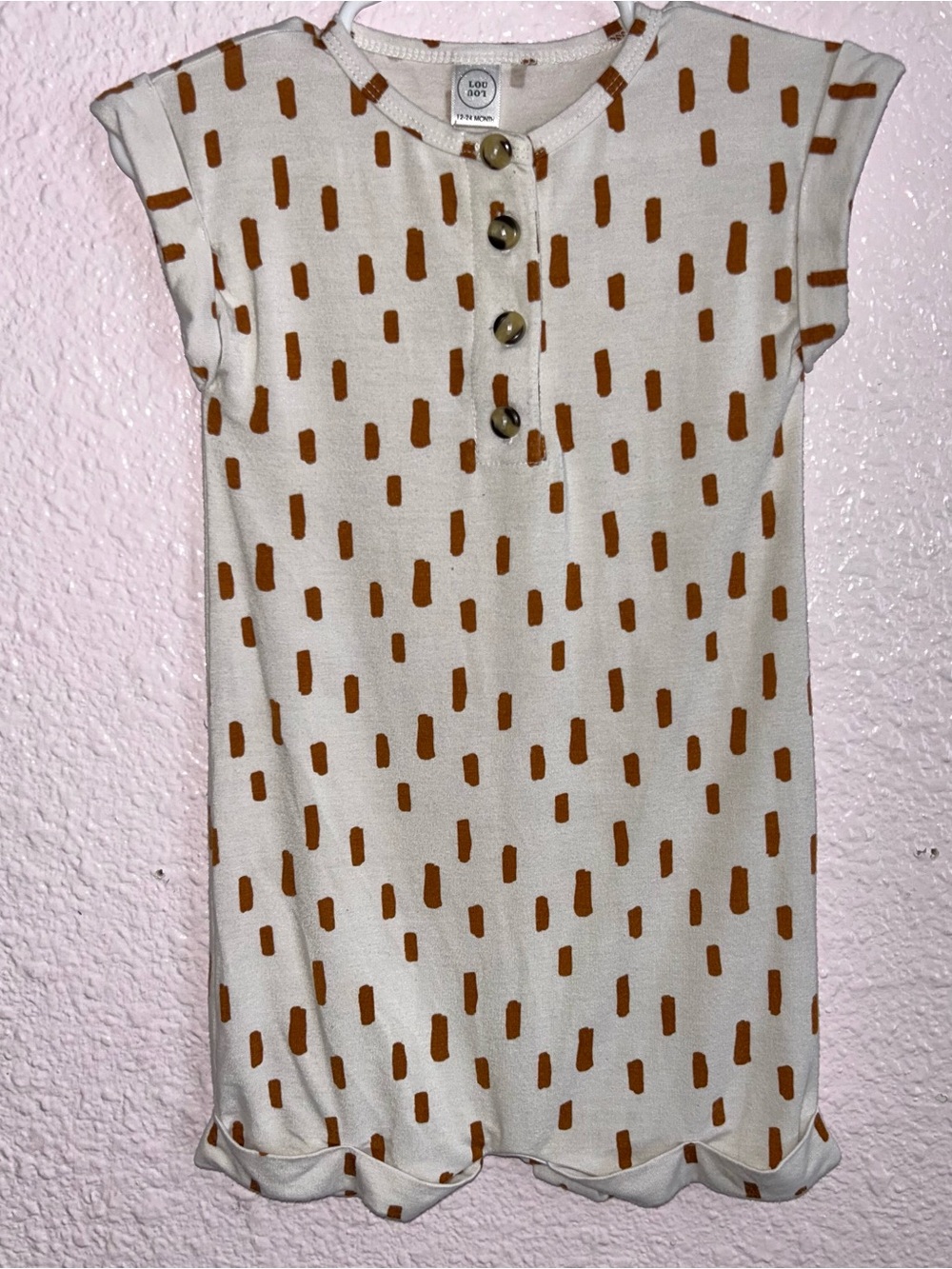 Lou Lou & Company Cream Romper with Rust Dot Pattern